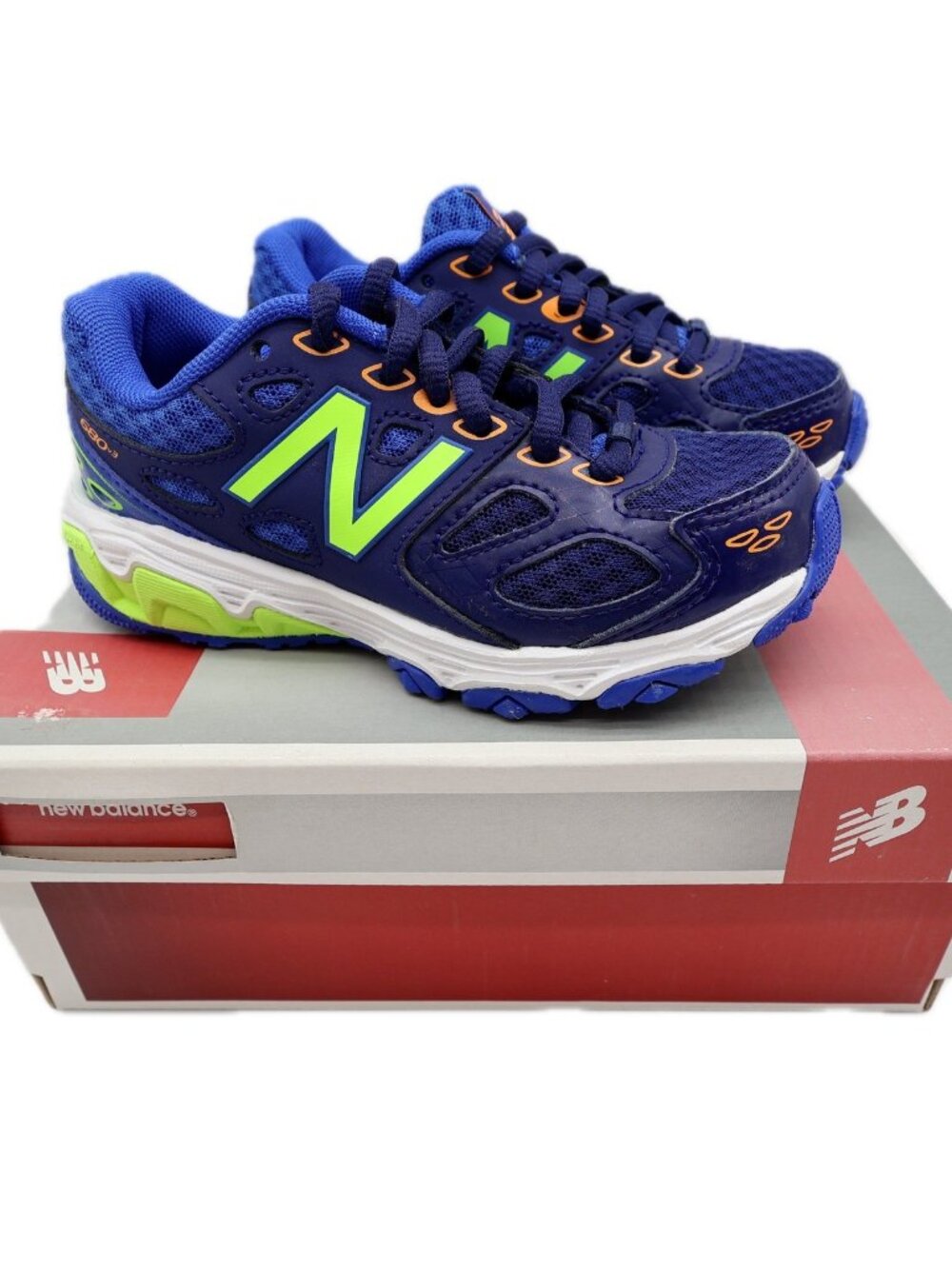New Balance 680v3 Sneaker Boys 10.5 Blue Athletic KR680BTY Running Shoe